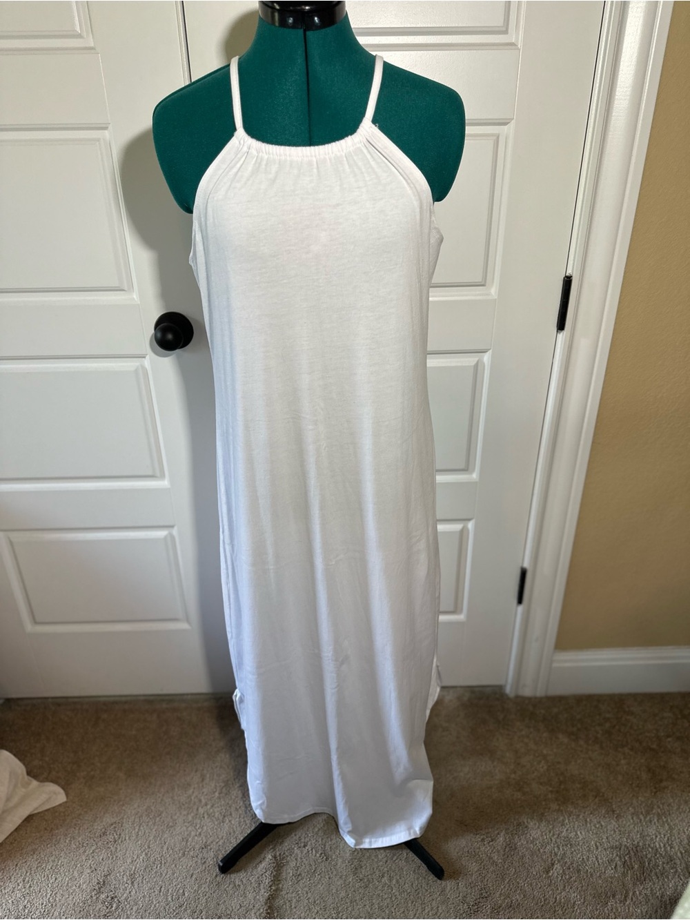 For Grand PL
Classic White Halter Maxi Dress